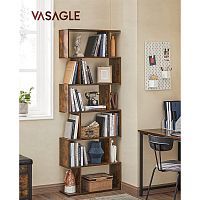 Книжная полка VASAGLE LBC61BX с 6 уровнями — Стеллаж для книг, свободно стоящий шкаф
