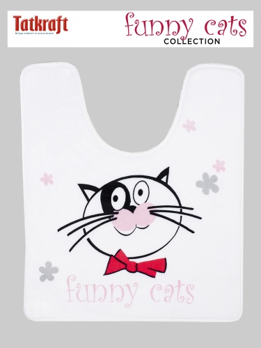 Коврик для туалета FUNNY CATS ULTRA SOFT 55x60см