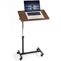 Рабочий стол ноутбука Tatkraft Gain, на колесах 60x71-96x34 cm, Большая столешница 60х34 см