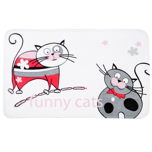Коврик для ванной комнаты Funny Cats 50 см х 80 см фото 2