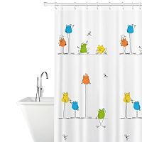 Tatkraft Funny Frogs Штора для ванной, текстиль, 180х180 сm, 12 колец в комплекте