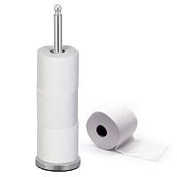 Tatkraft Ideal Напольный держатель для туалетной бумаги из хромированной стали, вмещает 4 рулона