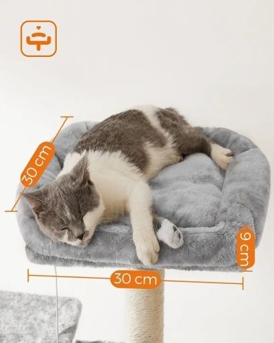 Домик для кошки с когтеточкой и лежанкой XXL, 50 x 50 x 164 см фото 4