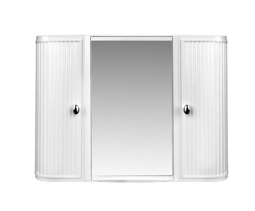 Зеркало в ванную BEROSSI ВК Hilton Premium с полкой (снежно-белый)