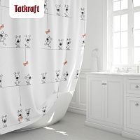 Штора для ванной Tatkraft Funny Dogs, текстиль, 180х180 см