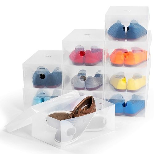 Tatkraft Glasgow Набор из 10 пластиковых коробок для хранения мужской, женской и детской обуви фото 2