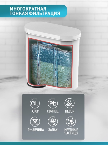 Фильтр для кофемашины Philips (Филипс), совместимый с Philips Saeco AquaClean CA6903/10, 2 штуки фото 4