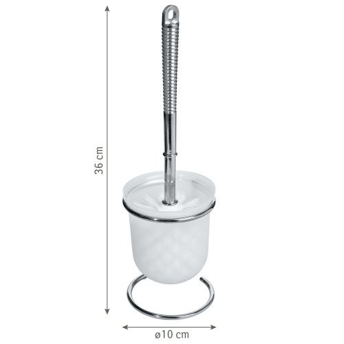 Гарнитур для туалетных принадлежностей Tatkraft Lilia с хромированной стальной подставкой фото 4