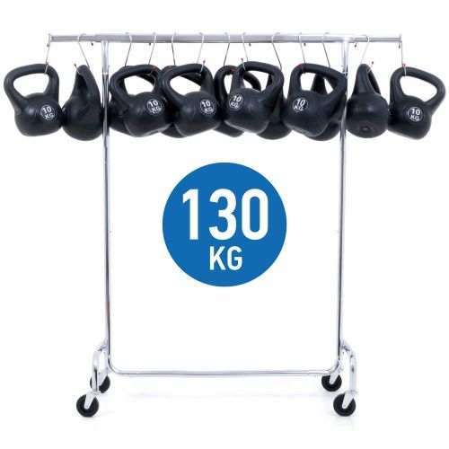 Вешалка напольная для одежды Tatkraft Didrik, для тяжелой одежды 110-150x160x45 cm, 2 выдвижных стержня по 20 см, нагрузка до 130 кг фото 7