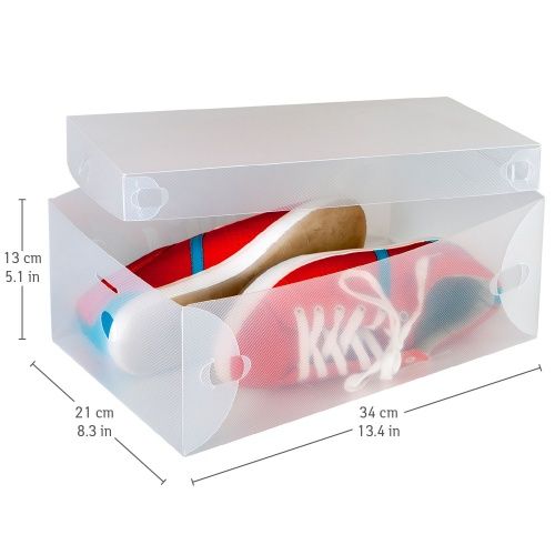 Tatkraft Glasgow Набор из 10 пластиковых коробок для хранения мужской, женской и детской обуви фото 3