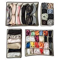 Tatkraft Neat Набор из 4 коробок-органайзеров для хранения одежды в выдвижной ящик