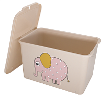 Контейнер для игрушек Berossi Honey Animals 15 л (пудра, слон)