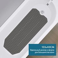 Противоскользящий коврик для ванной Tatkraft Secure Black TPR